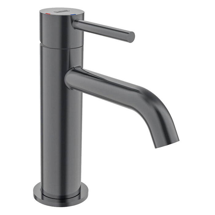 Grifo monomando para lavabo de la colección Tube con apertura en frío y caudal ecológico