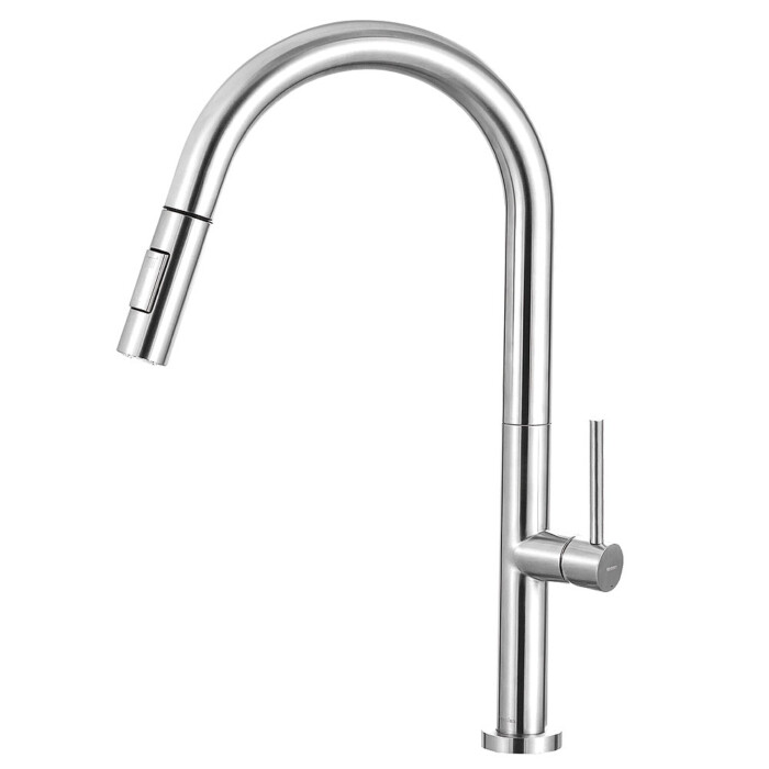 Tube monomando de cocina con caño alto