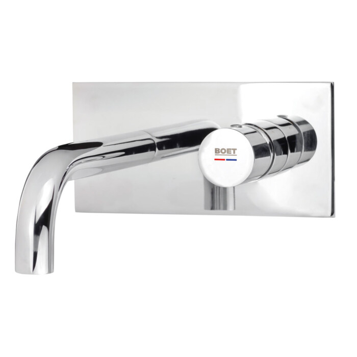 Kali monomando empotrado para lavabo con placa acabado cromo.