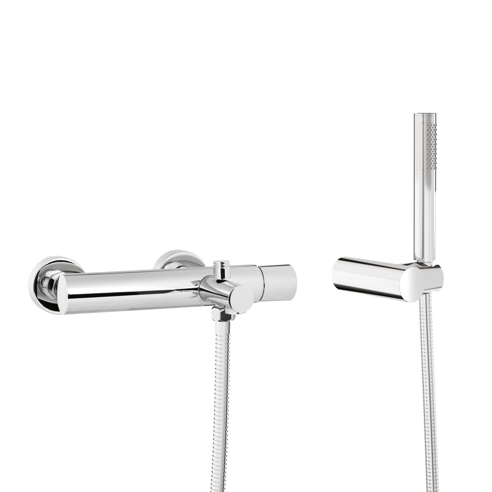 Kali monomando baño y ducha acabado cromo. Inversor automático