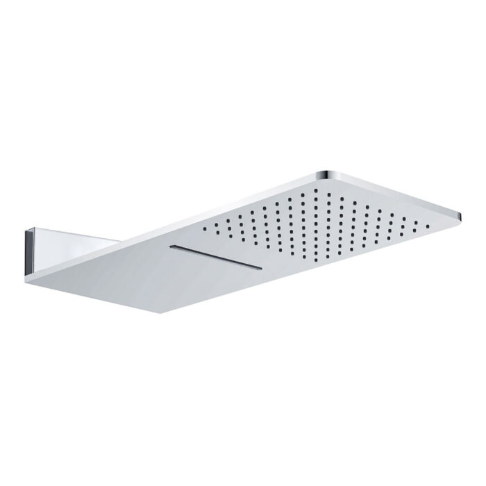 Rociador con cascada slim cuadrado inox.