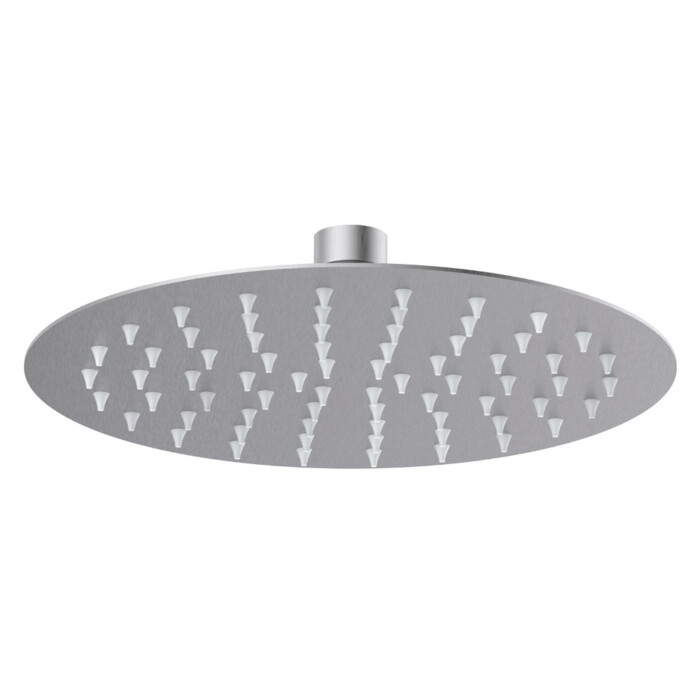 Rociador ducha inox slim 25 cm ø acabado níquel cepillado PVD.