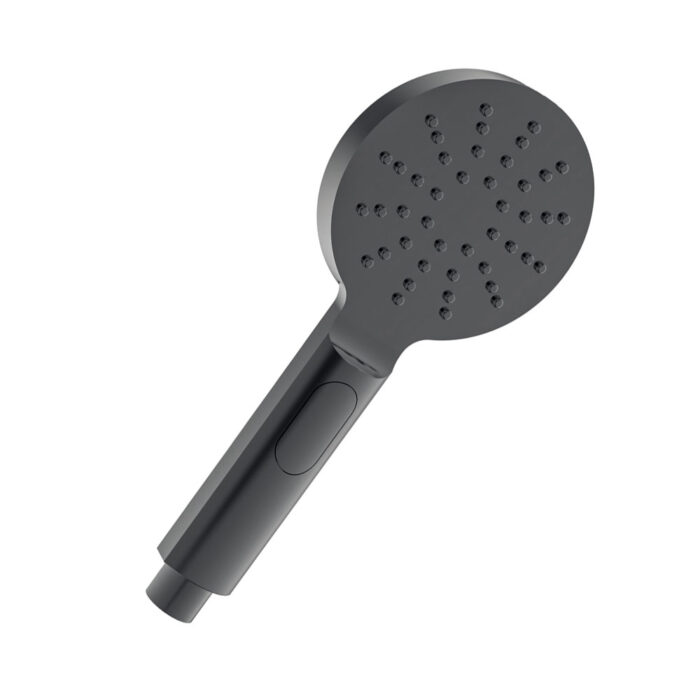 Mango de ducha con pulsador 4 posiciones acabado black chrome PVD.