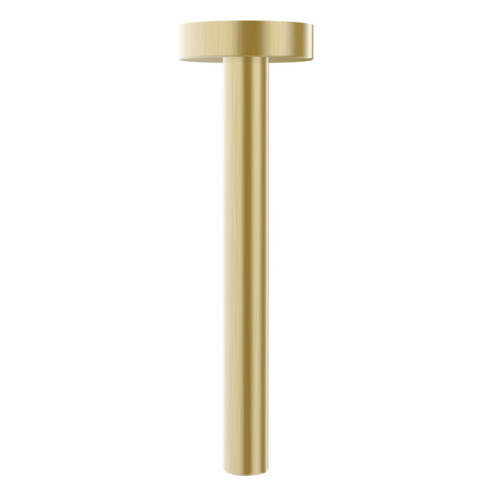 Brazo de techo 20 cm acabado oro cepillado PVD.