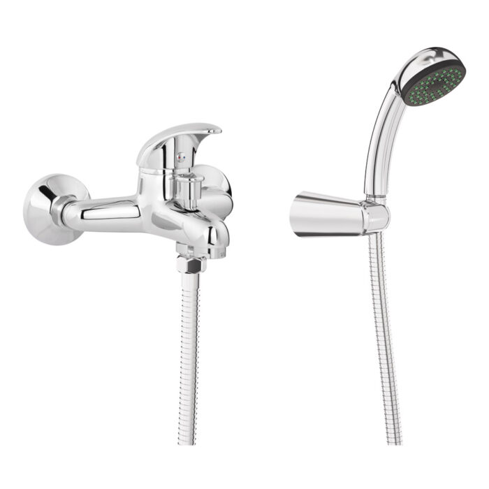 Seis monomando baño-ducha acabado cromo. Inversor automático