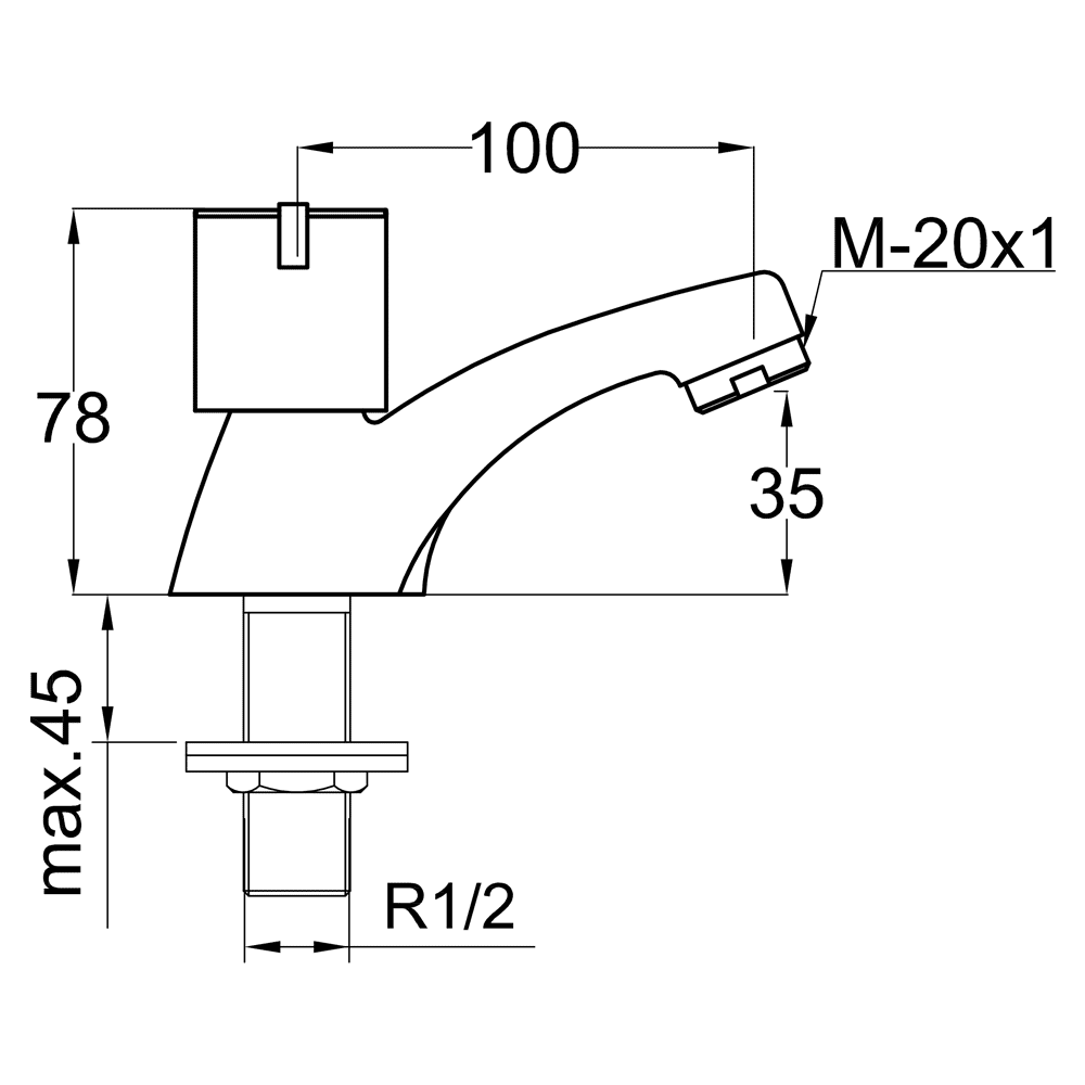 Pisa grifo integral para lavabo acabado cromo. - Imagen 2