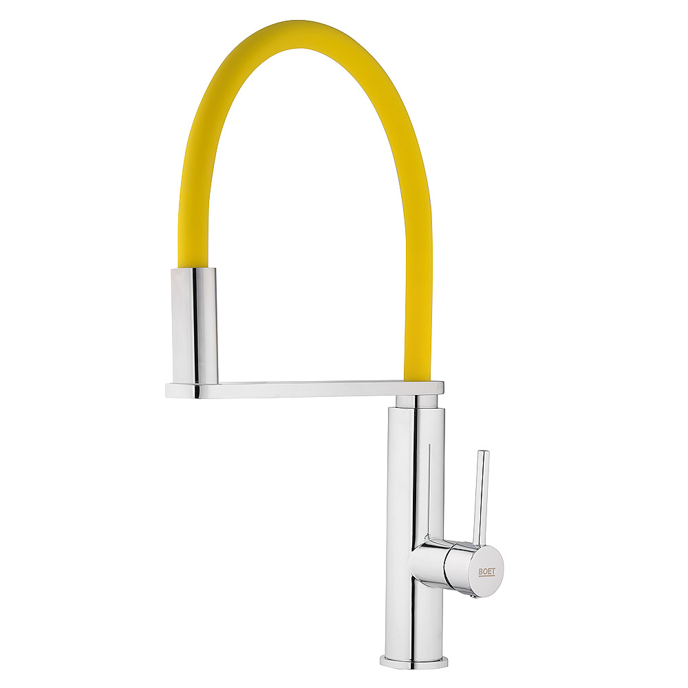 Tube monomando de cocina cromado