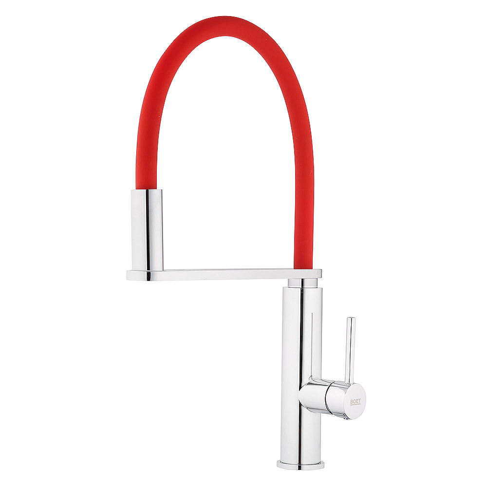 Tube monomando de cocina cromado
