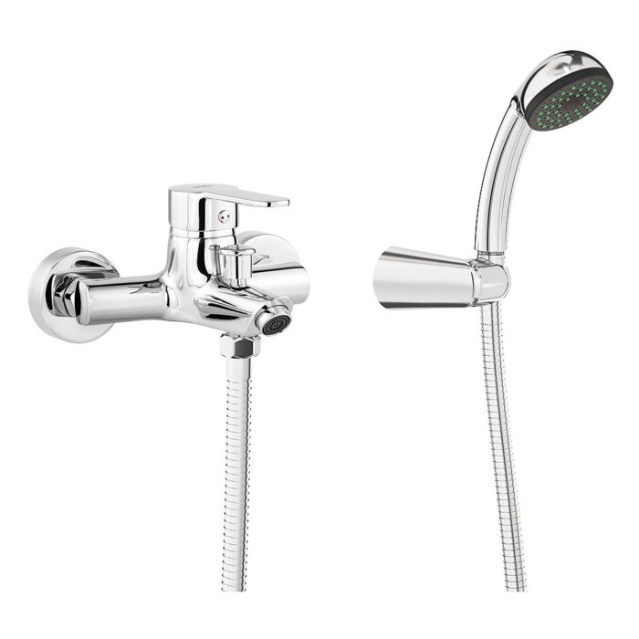Play monomando baño-ducha acabado cromo. Inversor automático