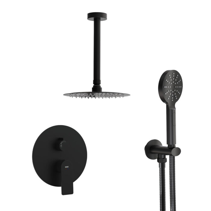 Pack Inoa monomando ducha empotrada push de 2 vías con accesorios: brazo de techo