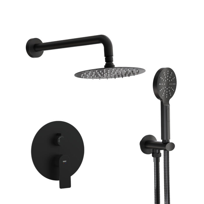 Pack Inoa monomando ducha empotrada push de 2 vías con accesorios: brazo de pared