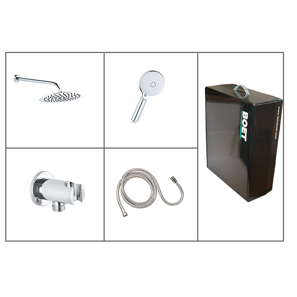 Pack accesorios ducha para empotrados de 2 vías: Brazo pared