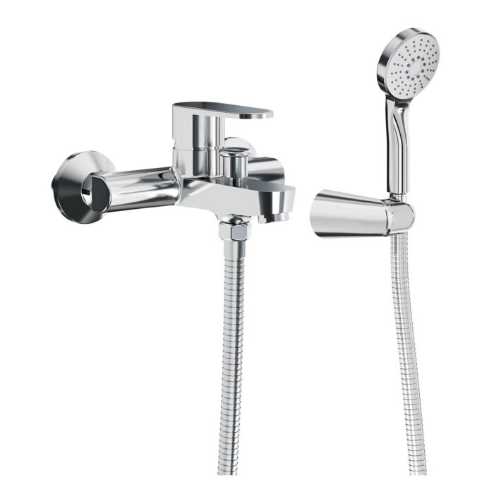 Luca monomando baño-ducha acabado cromo. Inversor automático