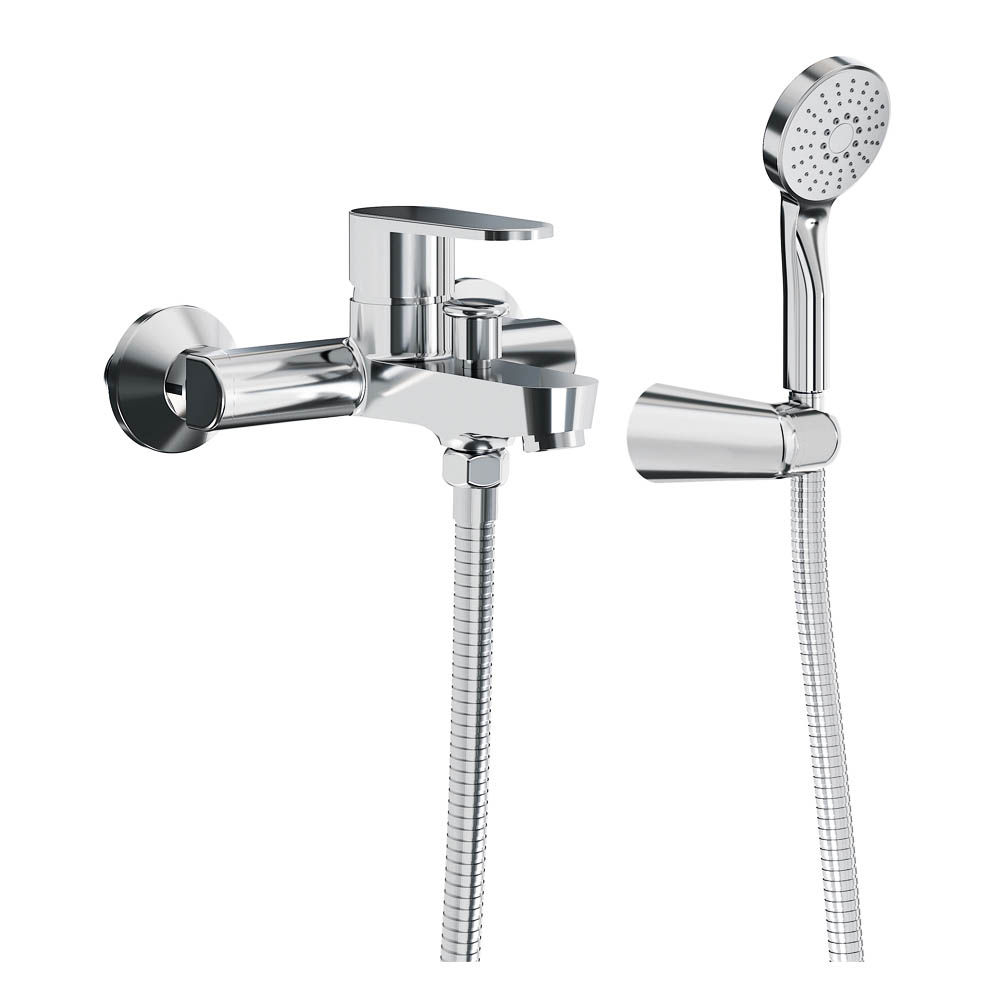 Luca monomando baño-ducha acabado cromo. Inversor automático