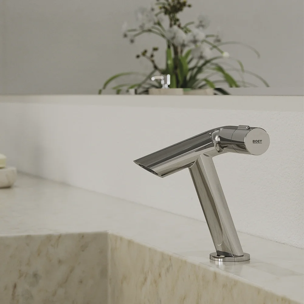 Monomando lavabo Apolo, apertura progresiva en frío, aireador orientable. Caudal ecológico.