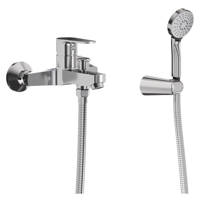 Ebro monomando baño-ducha acabado cromo. Inversor automático