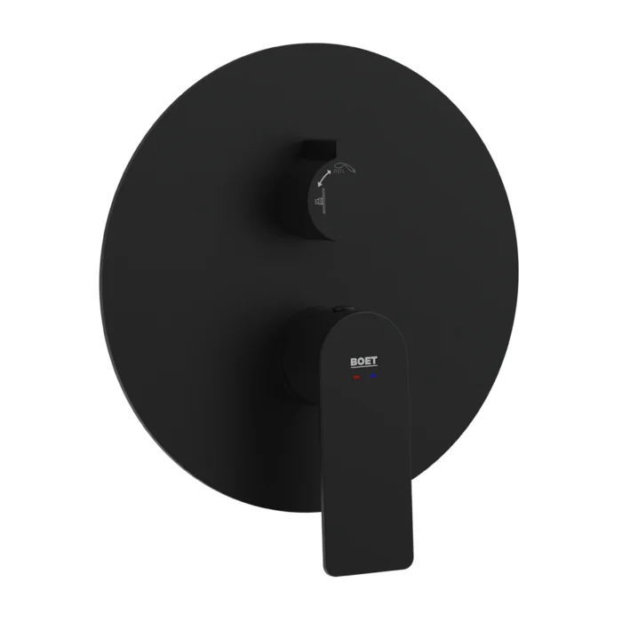Inoa monomando ducha empotrado acabado negro mate con 2 salidas.