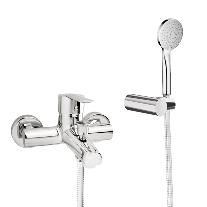 Urban monomando baño-ducha acabado cromo. Inversor automático