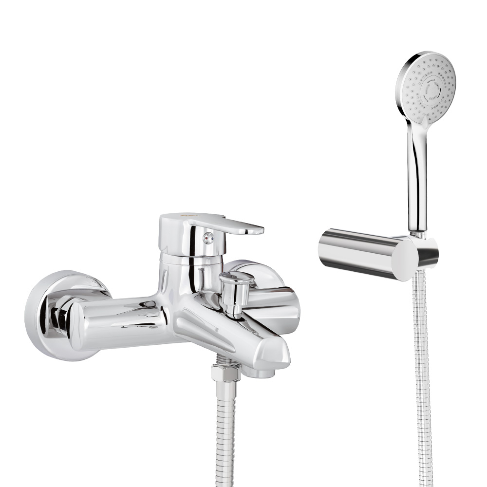 City monomando baño-ducha acabado cromo. Inversor automático