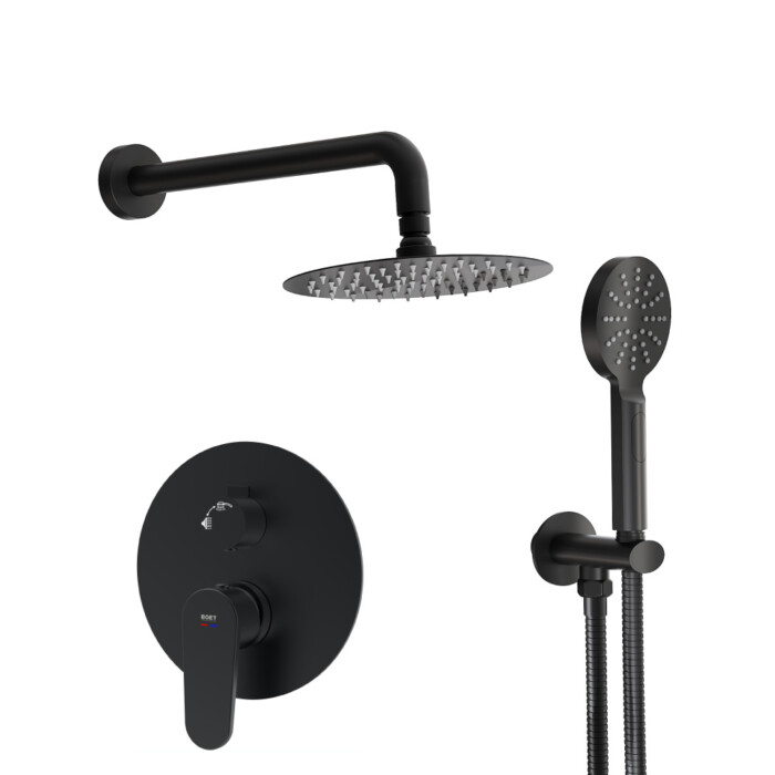Pack Luca monomando ducha empotrado 2 salidas con accesorios: Brazo de pared
