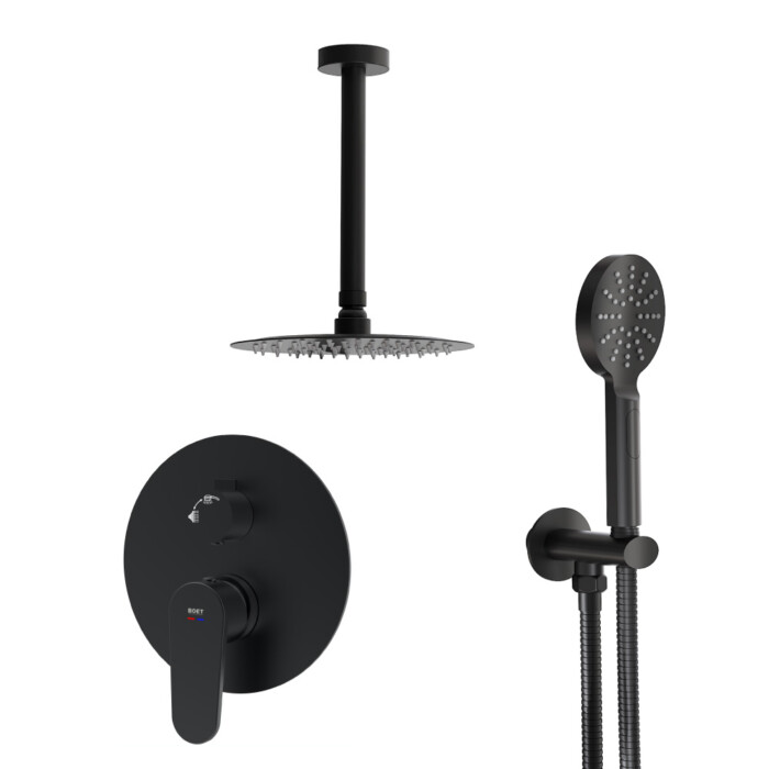 Pack Luca monomando ducha empotrado 2 salidas con accesorios: Brazo de techo