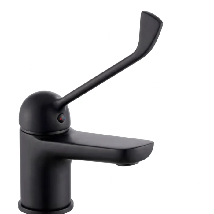 Grifo monomando lavabo accesible Aston Boet | Negro Mate