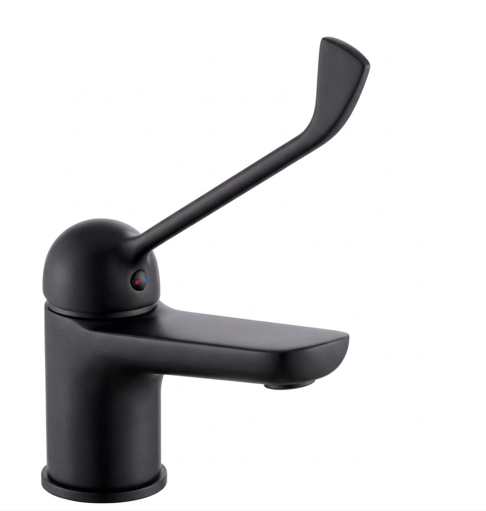 Grifo monomando lavabo accesible Aston Boet | Negro Mate