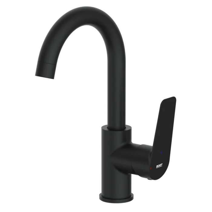 Grifo monomando lavabo Aston Boet | Negro Mate
