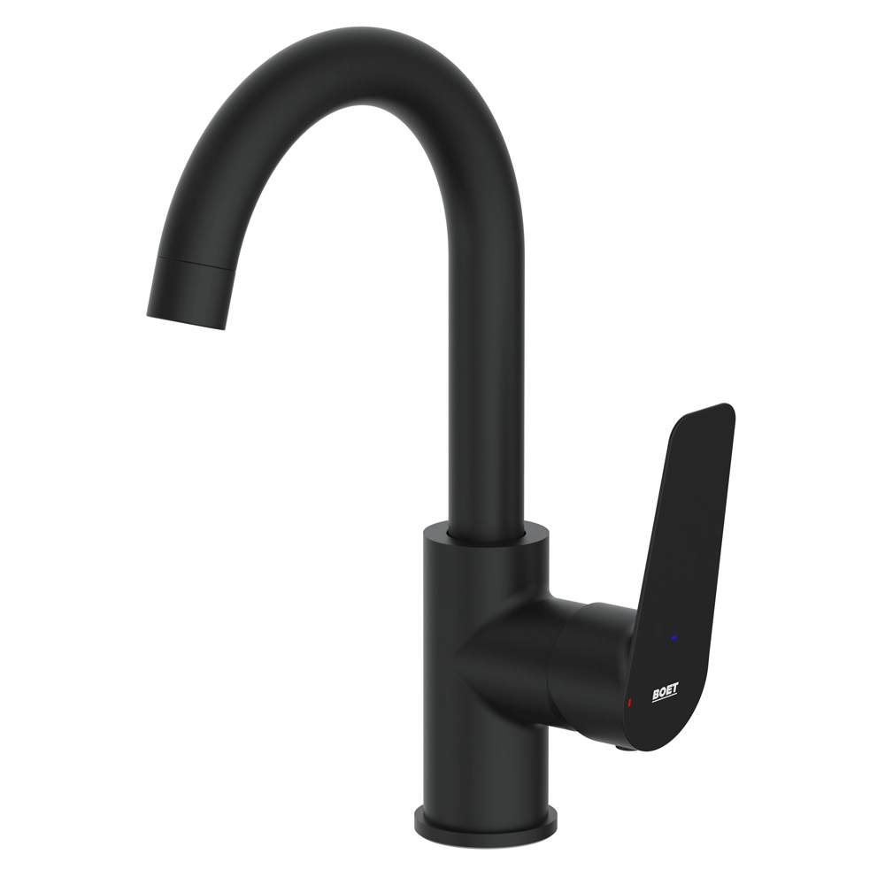 Grifo monomando lavabo Aston Boet | Negro Mate