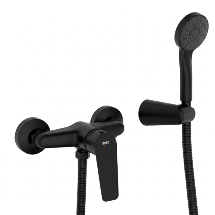 Grifo monomando ducha Aston Boet | Negro Mate