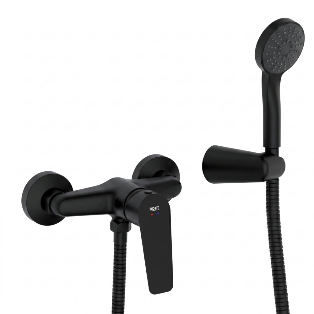 Grifo monomando ducha Aston Boet | Negro Mate