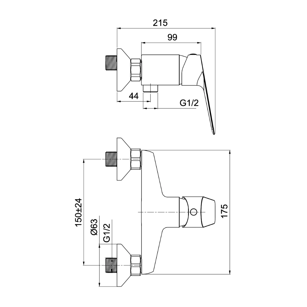 Grifo monomando ducha Aston Boet | Cromo