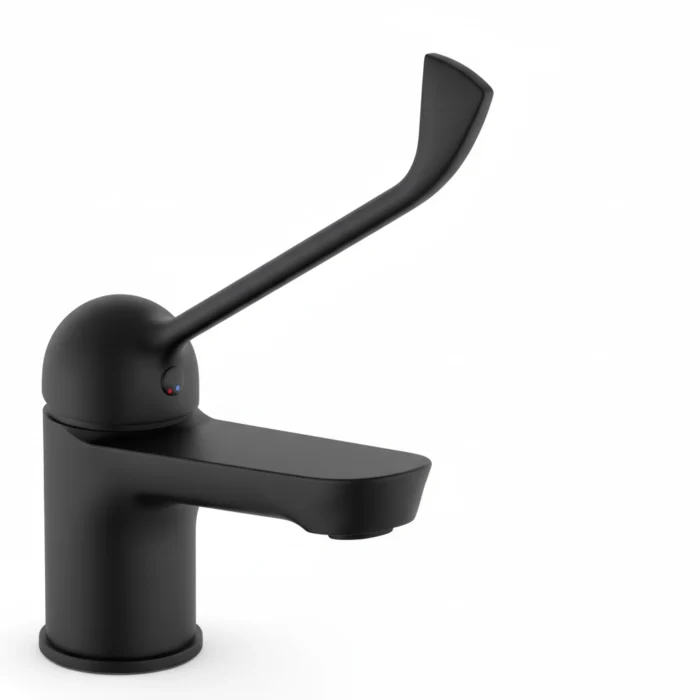 Grifo monomando lavabo accesible Duna Boet | Negro Mate