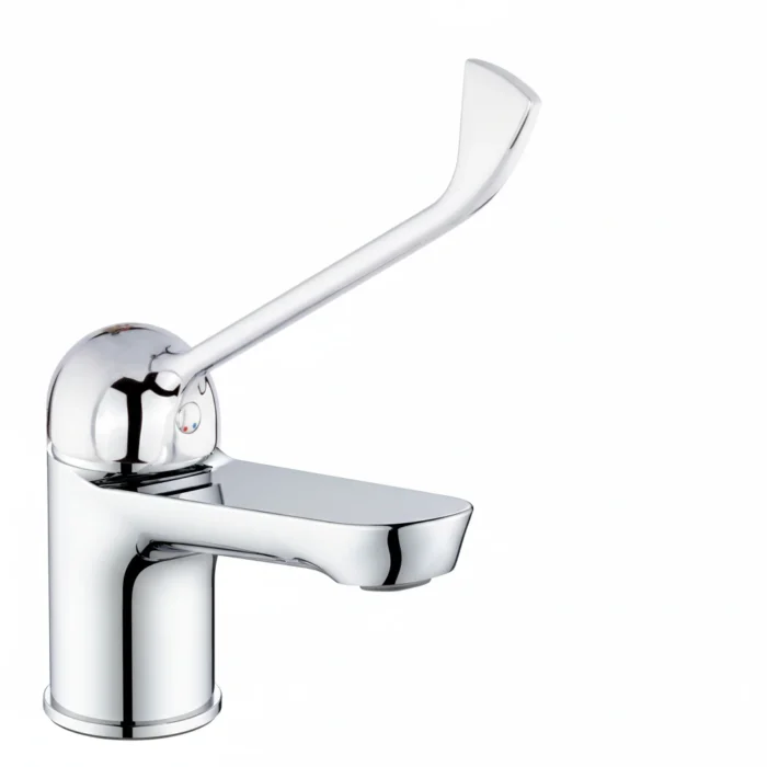 Grifo monomando alto lavabo accesible Duna Boet | Cromo