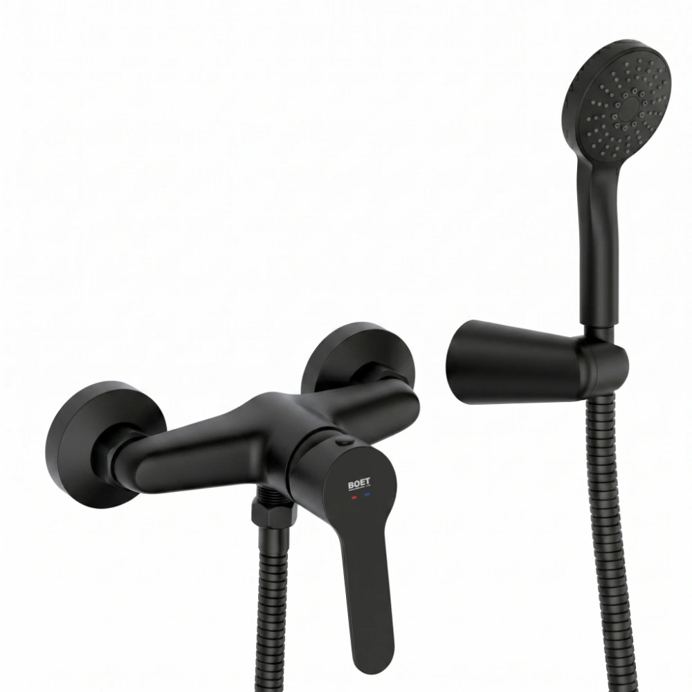 Grifo monomando ducha Duna Boet | Negro Mate