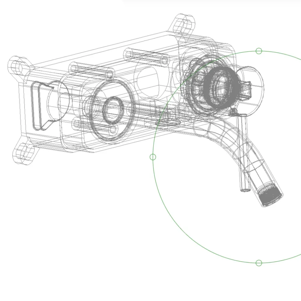 Archivo cad de una pieza de griferia de Boet
