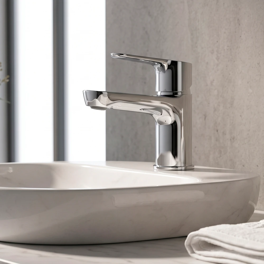 Monomando lavabo apertura en frío y caudal ecológico 5 l/m