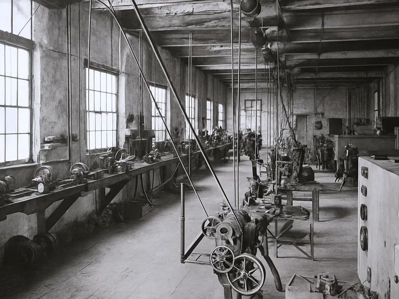 Taller de la fabrica Boet en los años cuarenta